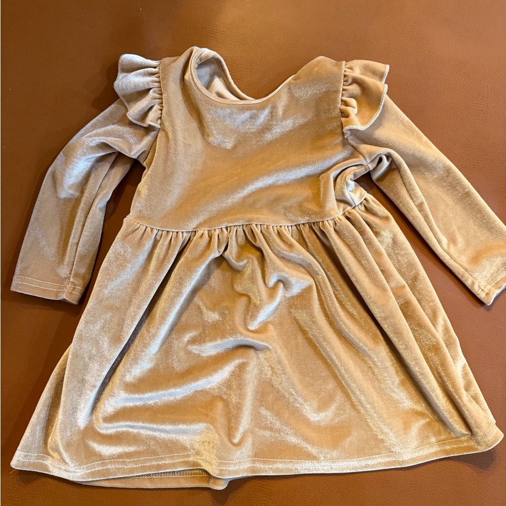 Charming Gold Toddler Dress